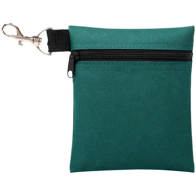 BuyAgain Golf Tee Pouch, 5.62 X 6.87 Inch Professional Zipper Golf Tee/Ball Pouch Bag With Metal Lobster Claw Clip. - Image 1